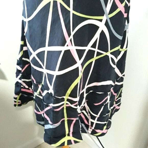 Susan Bristol silk lining black multicolor skirt size 10 - Picture 3 of 11